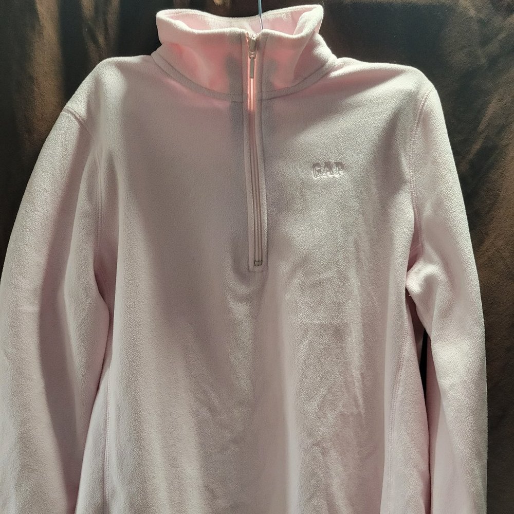 Pink half zip pullover